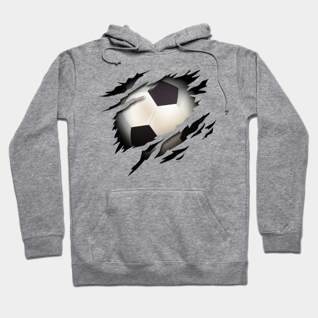 Soccer in the Heart - Football Sport Passion Hoodie by HappyGiftArt